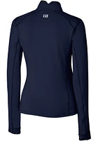 Cutter and Buck Cincinnati Bengals Womens Navy Blue Americana Traverse Qtr Zip