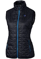 Cutter and Buck Cincinnati Bengals Womens Navy Blue Rainier PrimaLoft Vest