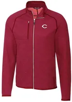 Cutter and Buck Cincinnati Reds Mens Red Mainsail Medium Weight Jacket