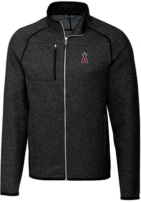 Cutter and Buck Los Angeles Angels Mens Charcoal Mainsail Medium Weight Jacket