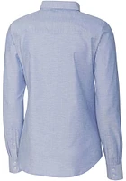 Cutter and Buck Cincinnati Bengals Womens Stretch Oxford Long Sleeve Light Blue Dress Shirt