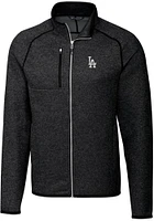 Cutter and Buck Los Angeles Dodgers Mens Charcoal Mainsail Medium Weight Jacket