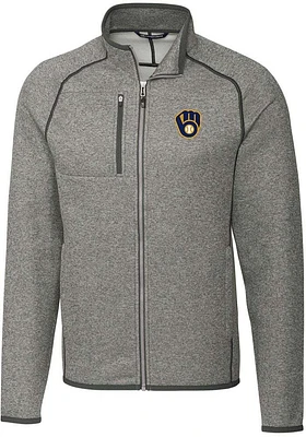 Cutter and Buck Milwaukee Brewers Mens Mainsail Medium Weight Jacket