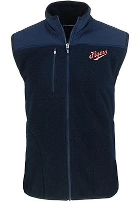 Cutter and Buck Dayton Flyers Big Tall Navy Blue Vault Cascade Sherpa Mens Vest