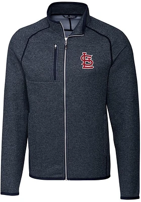 Cutter and Buck St Louis Cardinals Mens Navy Blue Mainsail Medium Weight Jacket