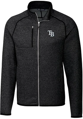 Cutter and Buck Tampa Bay Rays Mens Charcoal Mainsail Medium Weight Jacket