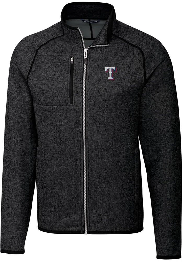 Cutter and Buck Texas Rangers Mens Charcoal Mainsail Medium Weight Jacket