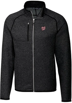 Cutter and Buck Washington Nationals Mens Charcoal Mainsail Medium Weight Jacket