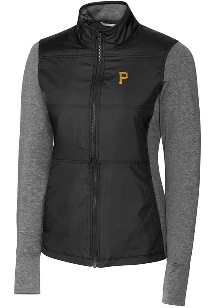 Cutter and Buck Pittsburgh Pirates Womens Stealth Hybrid Quilted Medium Weight Jacket