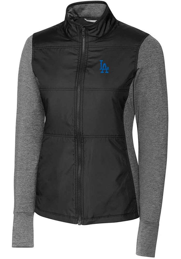 Cutter and Buck Los Angeles Dodgers Womens Stealth Hybrid Quilted Medium Weight Jacket
