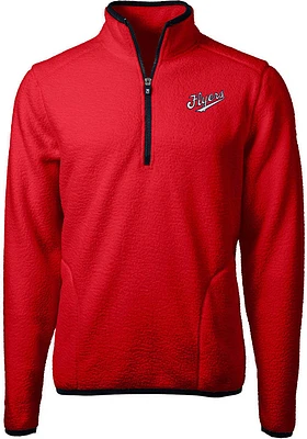 Cutter and Buck Dayton Flyers Mens Cascade Sherpa Vault Long Sleeve 1/4 Zip Pullover