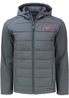 Cutter and Buck Dayton Flyers Mens Grey Vault Evoke Hood Heavyweight Jacket