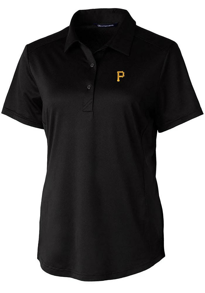Cutter and Buck Pittsburgh Pirates Womens Prospect Textured Short Sleeve Polo Shirt