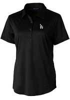 Cutter and Buck Los Angeles Dodgers Womens Prospect Textured Short Sleeve Polo Shirt