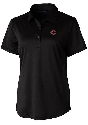 Cutter and Buck Cincinnati Reds Womens Prospect Textured Short Sleeve Polo Shirt