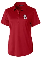 Cutter and Buck St Louis Cardinals Womens Cardinal Prospect Textured Short Sleeve Polo Shirt