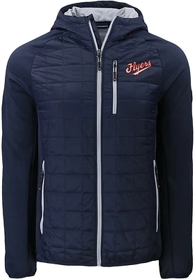 Cutter and Buck Dayton Flyers Mens Navy Blue Rainier PrimaLoft Hybrid Vault Medium Weight Jacket