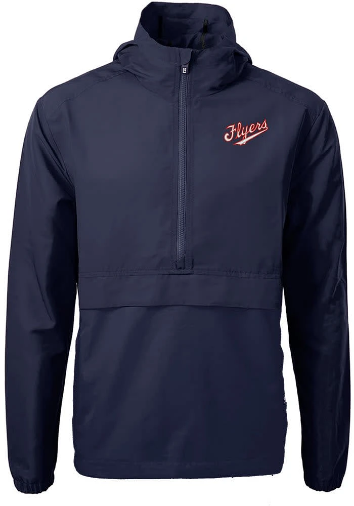 Cutter and Buck Dayton Flyers Mens Navy Blue Vault Charter Eco Pullover Jackets