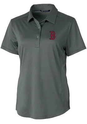 Cutter and Buck Boston Red Sox Womens Prospect Textured Short Sleeve Polo Shirt