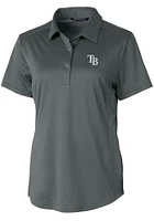Cutter and Buck Tampa Bay Rays Womens Prospect Textured Short Sleeve Polo Shirt
