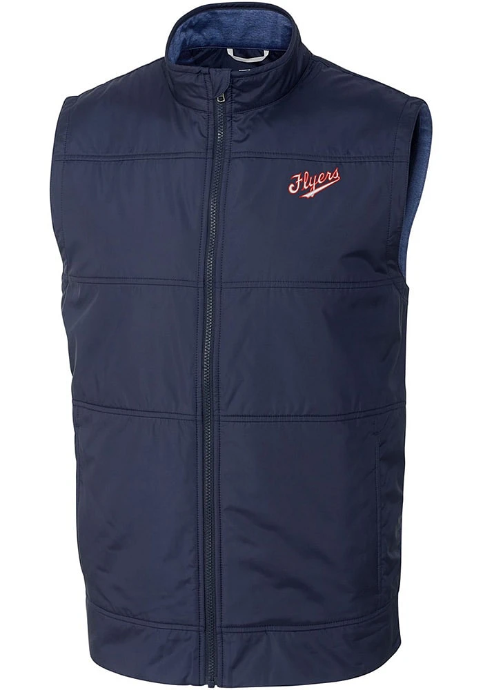 Cutter and Buck Dayton Flyers Mens Navy Blue Stealth Vault Sleeveless Jacket