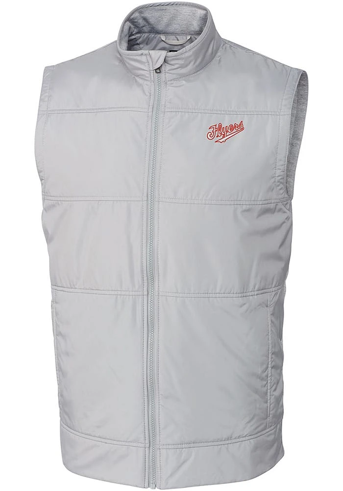 Cutter and Buck Dayton Flyers Mens Grey Stealth Vault Sleeveless Jacket