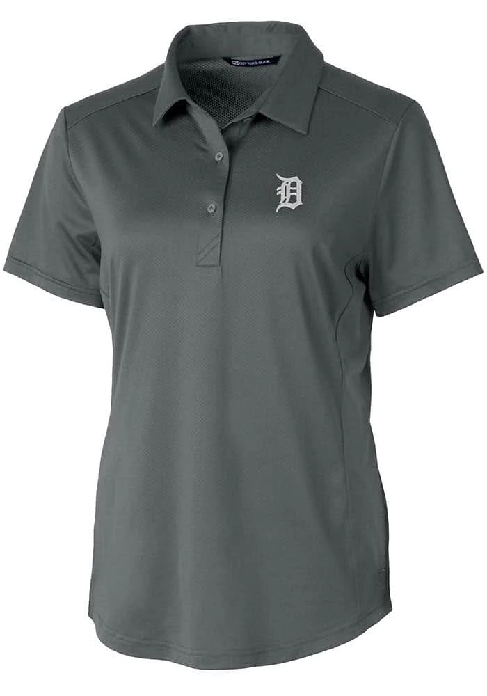Cutter and Buck Detroit Tigers Womens Prospect Textured Short Sleeve Polo Shirt