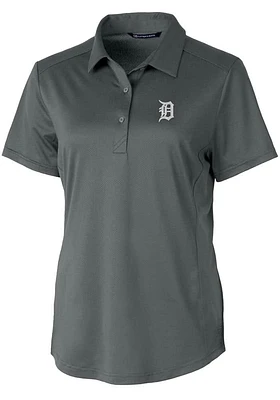 Cutter and Buck Detroit Tigers Womens Prospect Textured Short Sleeve Polo Shirt