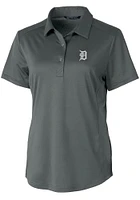 Cutter and Buck Detroit Tigers Womens Prospect Textured Short Sleeve Polo Shirt