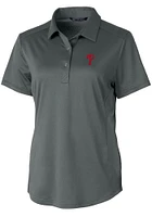 Cutter and Buck Philadelphia Phillies Womens Prospect Textured Short Sleeve Polo Shirt