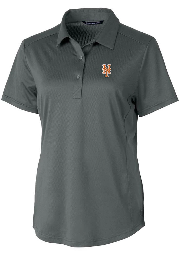 Cutter and Buck New York Mets Womens Prospect Textured Short Sleeve Polo Shirt