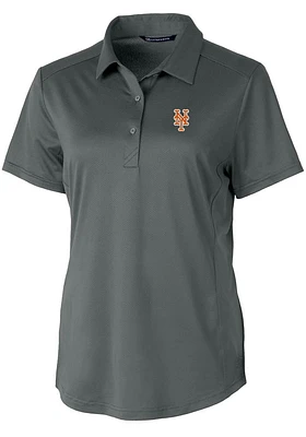 Cutter and Buck New York Mets Womens Prospect Textured Short Sleeve Polo Shirt