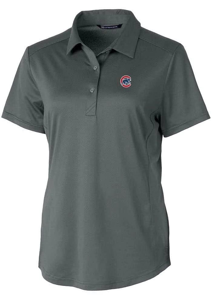 Cutter and Buck Chicago Cubs Womens Prospect Textured Short Sleeve Polo Shirt