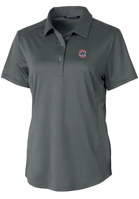 Cutter and Buck Chicago Cubs Womens Prospect Textured Short Sleeve Polo Shirt