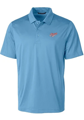 Cutter and Buck Dayton Flyers Mens Light Blue Prospect Vault Short Sleeve Polo