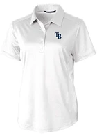 Cutter and Buck Tampa Bay Rays Womens Prospect Textured Short Sleeve Polo Shirt