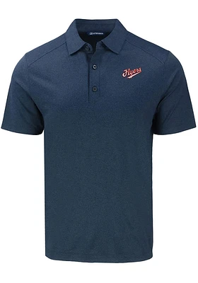 Cutter and Buck Dayton Flyers Mens Navy Blue Vault Forge Recycled Short Sleeve Polo