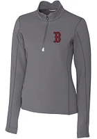 Cutter and Buck Boston Red Sox Womens Traverse Qtr Zip