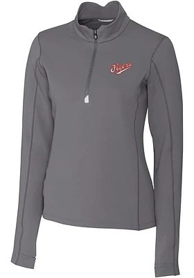 Cutter and Buck Dayton Flyers Womens Traverse Vault Qtr Zip