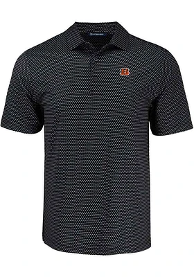 Cutter and Buck Cincinnati Bengals Shadow Check Big Tall Polo