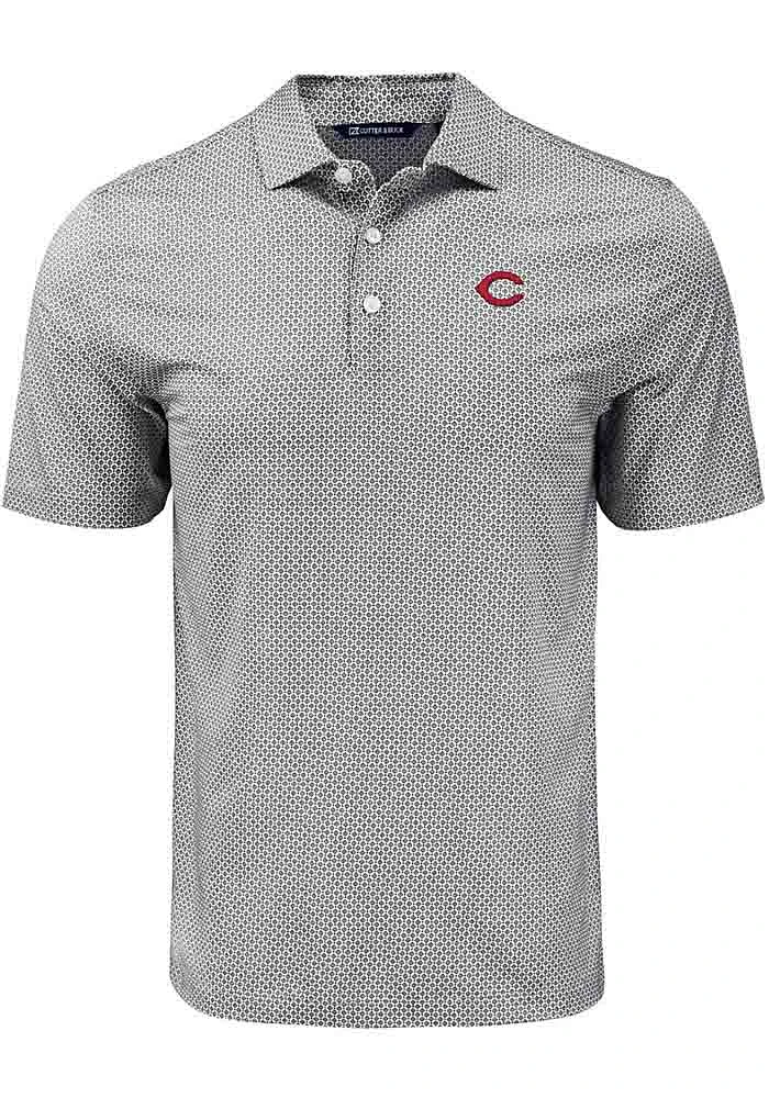 Cutter and Buck Cincinnati Reds Mens  Diamond Dot Short Sleeve Polo