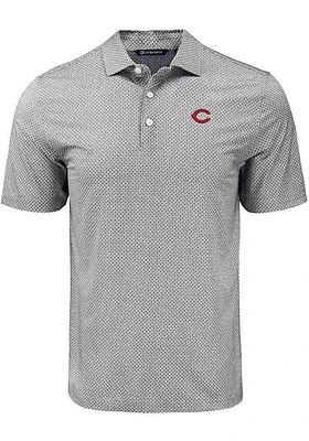 Cutter and Buck Cincinnati Reds Mens  Diamond Dot Short Sleeve Polo