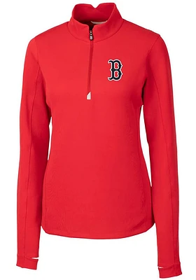 Cutter and Buck Boston Red Sox Womens Traverse Qtr Zip