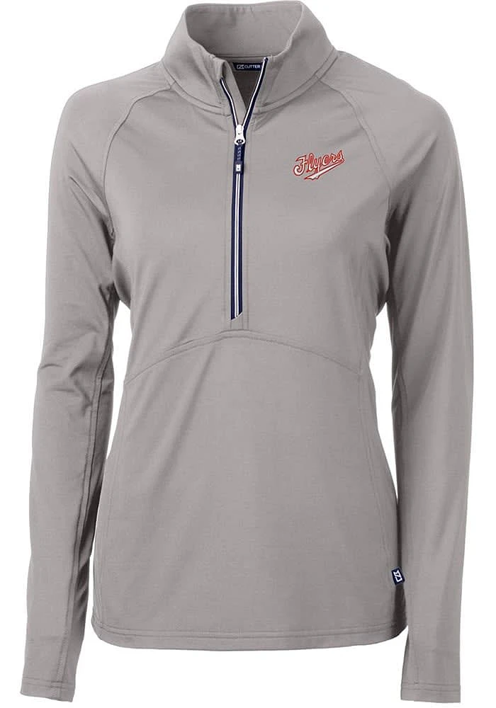 Cutter and Buck Dayton Flyers Womens Adapt Eco Vault 1/4 Zip Pullover