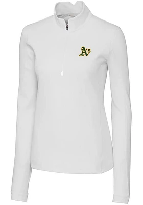 Cutter and Buck Oakland Athletics Womens Traverse Qtr Zip
