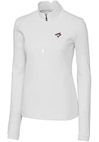 Cutter and Buck Toronto Blue Jays Womens White Traverse Qtr Zip