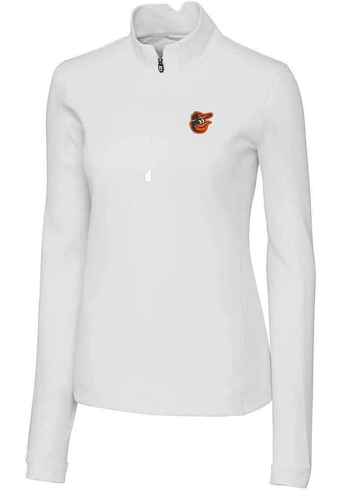 Cutter and Buck Baltimore Orioles Womens Traverse Qtr Zip