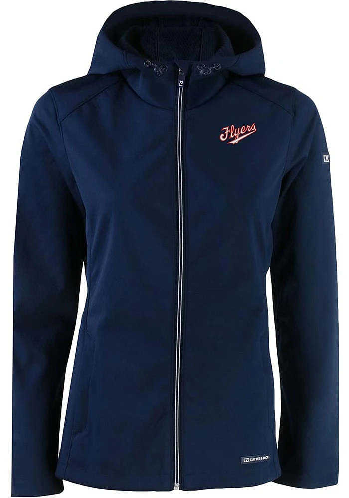 Cutter and Buck Dayton Flyers Womens Navy Blue Evoke Vault Light Weight Jacket