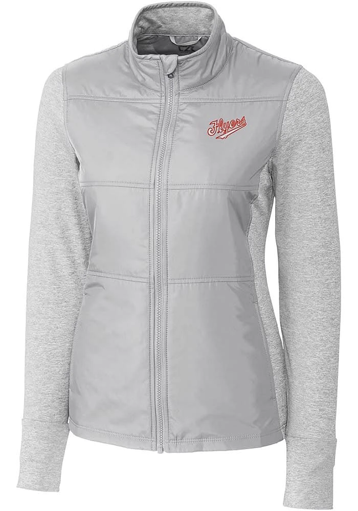 Cutter and Buck Dayton Flyers Womens Grey Stealth Vault Medium Weight Jacket