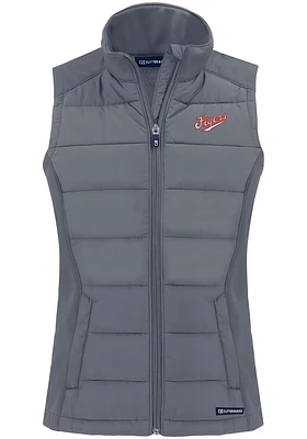 Cutter and Buck Dayton Flyers Womens Grey Vault Evoke Vest